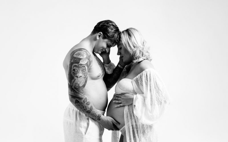 A Quiet Kind of Magic — Maternity Shoot in Black & White